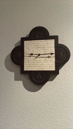 Decorative Scripture Wall Clock