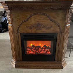 Electric Fireplace With Mantel