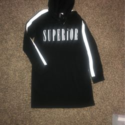 H&M Women's Black Long Sleeve Hoodie Dress Size 6