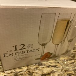 12 Piece Entertain Flute Glasses