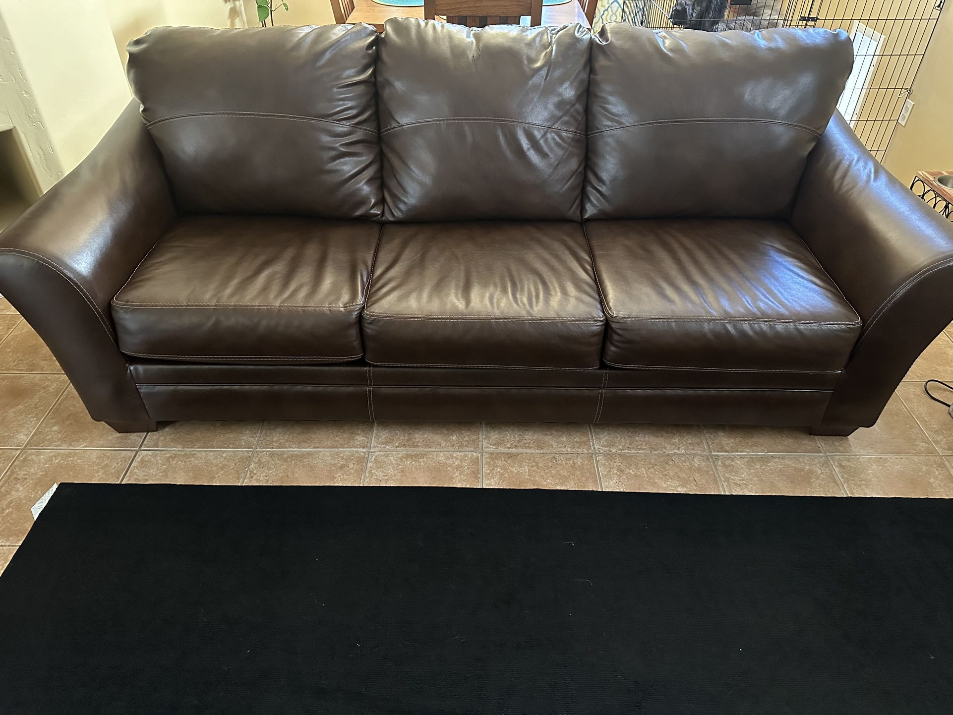 Ashley Leather Couch 