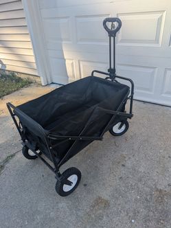 Folding Utility Wagon Cart – Heavy Duty, 220 lb Capacity, All-Terrain