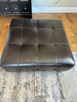 Leather Ottoman