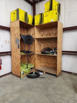 Wood shelves