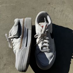 Nike Women's Court Legacy Lift Shoes - 8 - White/Black/Hemp/Team 