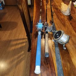 Penn Reels, 1 Penn power Stick Rod , 1 Boat Rod, 1 Bass Pro Rod  all 150obo