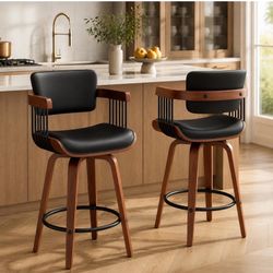 Black Swivel Barstools
