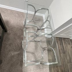 Glass table stands 
