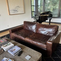 Restoration Hardware Leather Sofa