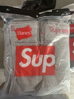 Cushion crew grey 6-12 size 4 pack