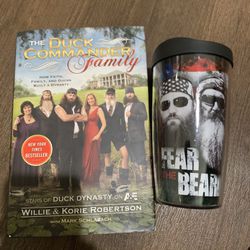 Duck dynasty book and coffee cup