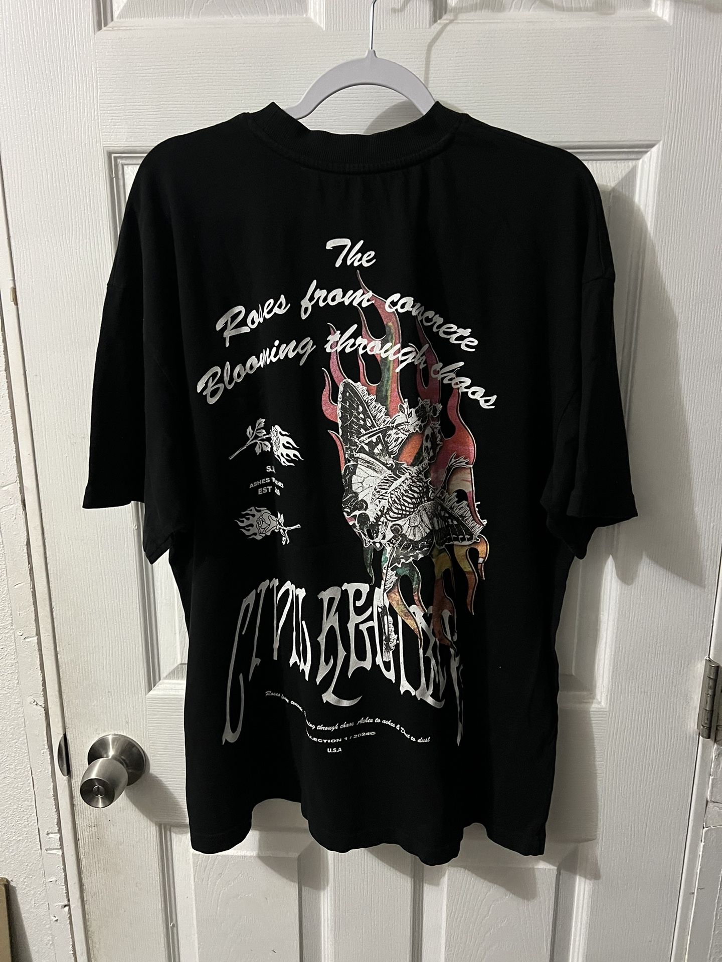 Civil Regime - Chaos Butterfly - Oversized Tee Large - L - Black
