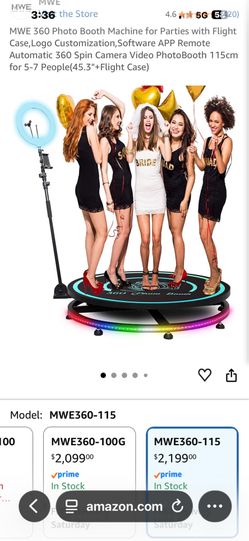 MWE 360 Photo Booth, 5-7 person 45.3”