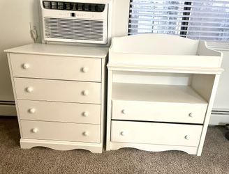 Baby/ Toddler Two Dressers With Changing Station