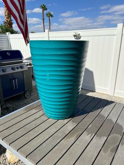 Large Teal Outdoor Planter Pot