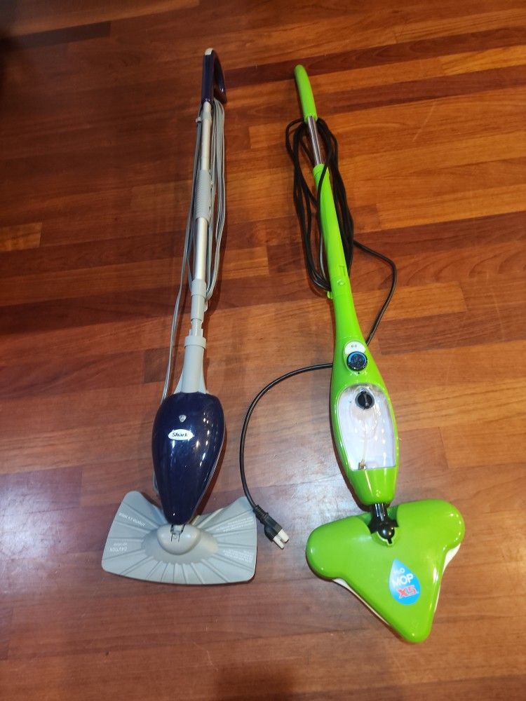Green Mop And Blue Grey Shark Mop
