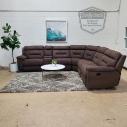 🛋️Brown Reclining Sectional Sofa (Delivery Available!! )