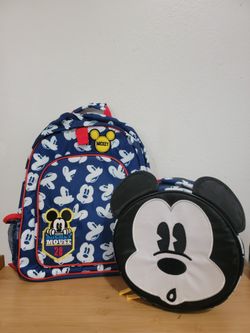 Disney Mickey Backpack And Lunch Bag