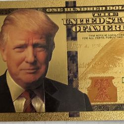 $100 Donald Trump 24 Karat Gold Foil Bank Note