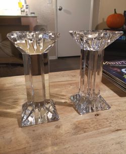 Crystal Vase/Candle pillar style holder