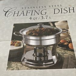 Stainless steel chafing  dish /soup 4  quart