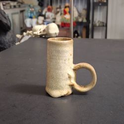 Unique Wabi-Sabi Ceramic Mug Or Shot Glass, Wabi-Sabi Finds Beauty & Elegance In Imperfection, Impermanence & Natural Authenticity 3"H