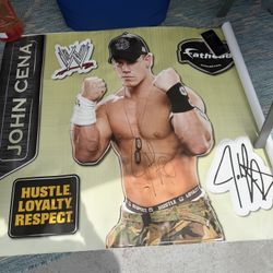 John Cena Signed Fathead ! Never Used 