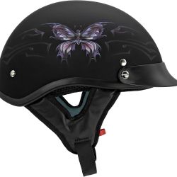 VCAN Cruiser Intricate Butterfly Motorcycle Helmet
