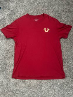 True Religion red cotton t-shirt