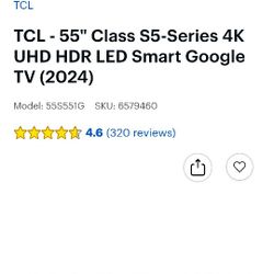 TCL 55" Smart Google TV
