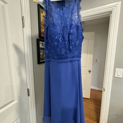 Short Blue Party Dress, Size A10