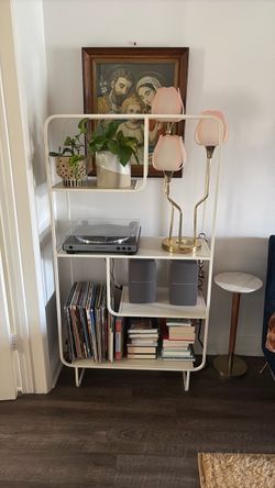 Mid century style Alana White Metal Bookshelf from Urban Outfitters