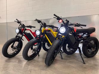 ✅⚡️BRAND NEW - 2000W (Peak)1500 Watt Electric Ebike, 🚀 40mph Top Speed Heavy Duty/Full Suspension (Black, Red Or Yellow)-w/FREE LOCK