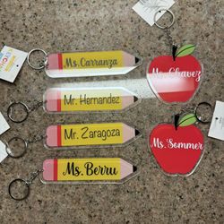 Teacher Appreciation Personalized Keychains. $7/ea