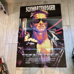 The terminator with Arnold Schwarzenegger movie poster