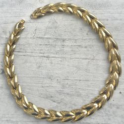 Gold Tone Link Necklace 