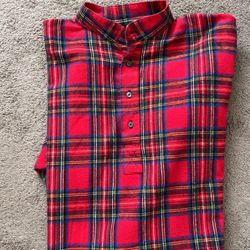 Vermont Flannel Co. Plaid Long Night Shirt - One Size
