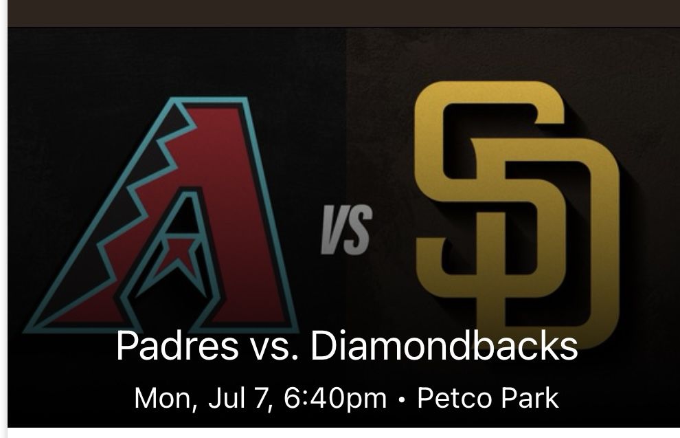 2 Padres vs Diamondbacks July 7