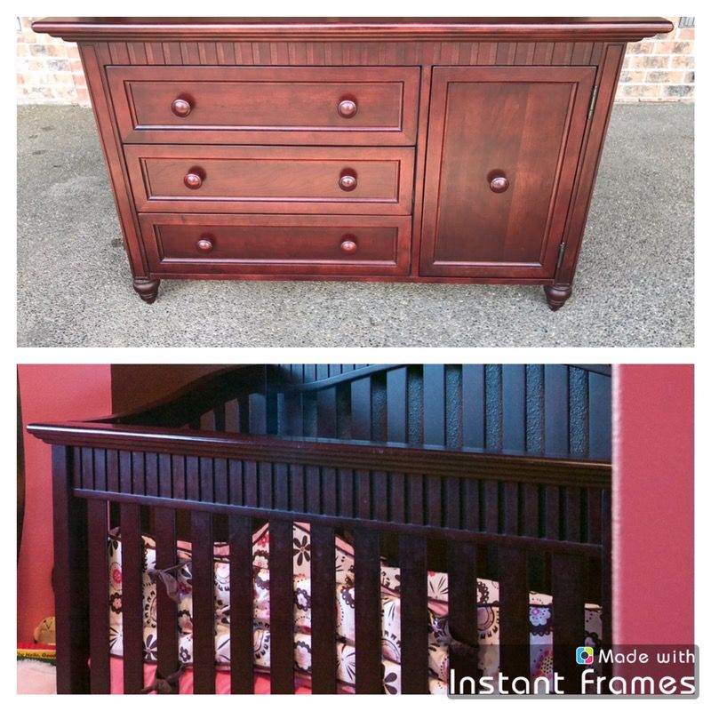 Babi Italia Classic Cherry Eastside Crib & Dresser/Changer Combo baby