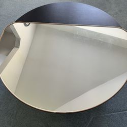 Round glass Swivel Top Coffee Table 