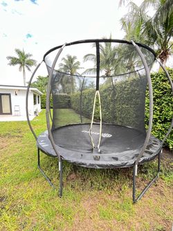 trampolín de exterior con red de seguridad (outdoor
