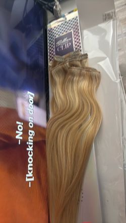 Blonde human hair 18in