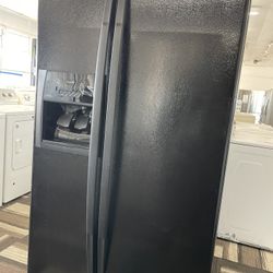 Black, Side-By-Side Refrigerator Made By Whirlpool Counter Depth