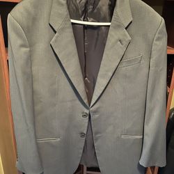 Vintage Armani Men's Gray Wool 2 Piece Suit