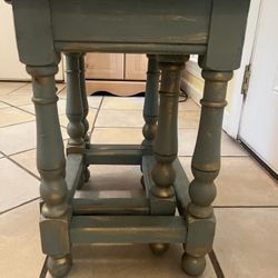 Transformed Amazing Nesting Table. Perfect For Entertaining. Custom Color Seashell. 