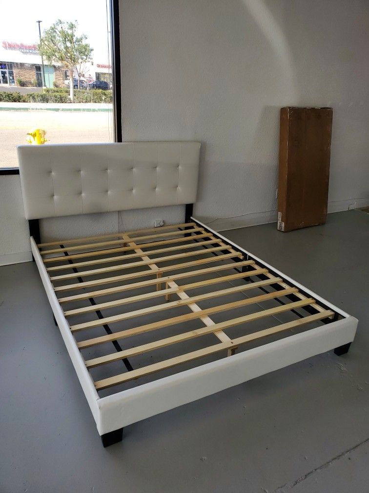 New White Queen Bed Frame