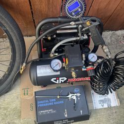 New Air Compressor Very Quiet And Air Nozzle/ tire gauge. 