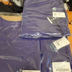 Jockey Purple Scrub  Jacket 2x W Logo 