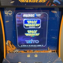 Arcade1up Space Invaders Cabinet with Lighted Marquee and