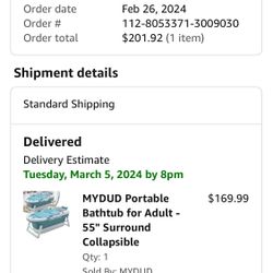 Brand New In box Portable Bathtub adult 